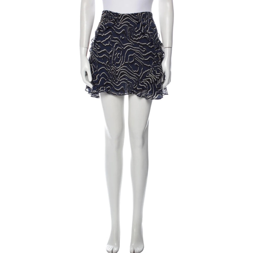 Derek Lam 10 Crosby 100% Silk Printed Mini Skirt Size 6